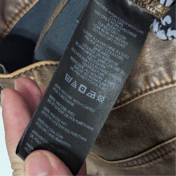 Free People Misha Faux Leather Wide Barrel Pants We The Free Brown Womens 31 - Picture 5 of 5